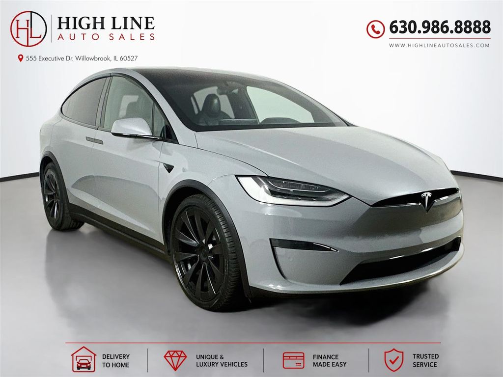 Gray 2022 Tesla Model X SUV / Crossover All-Wheel Drive 1-Speed Automatic