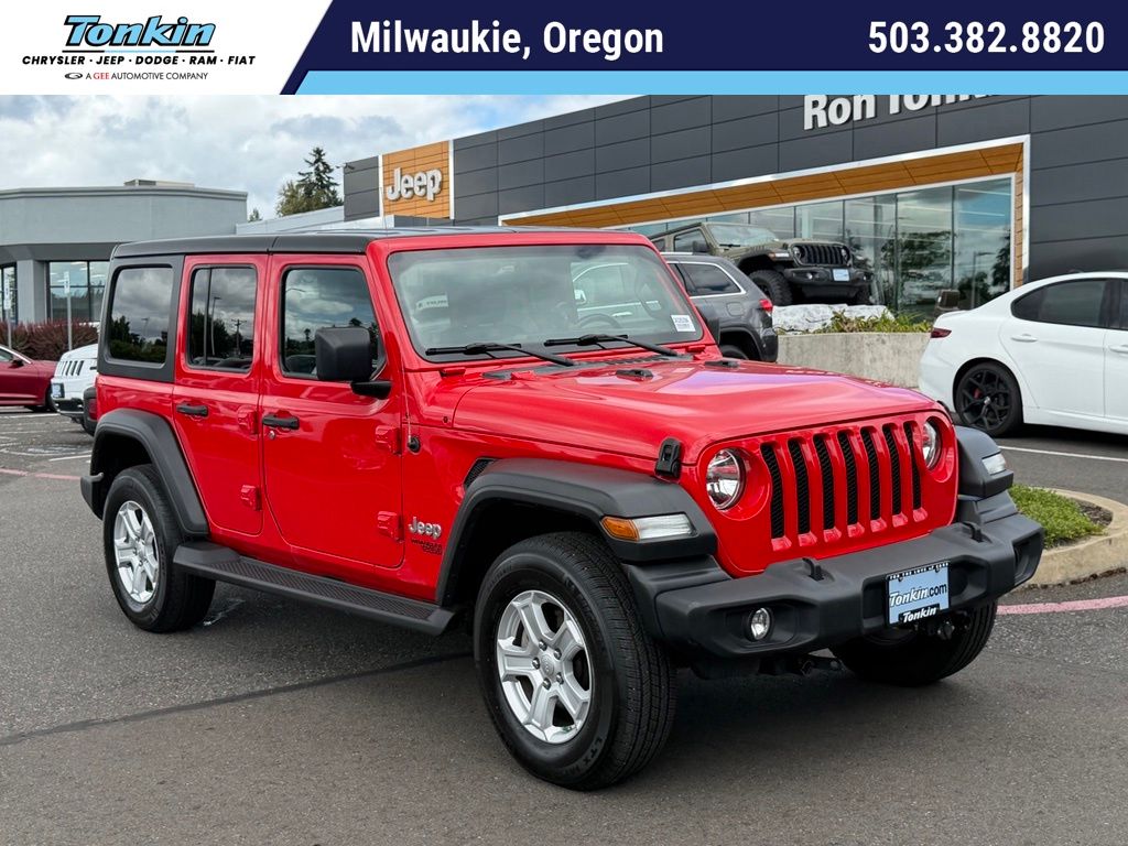 Firecracker Red Clearcoat 2021 Jeep Wrangler Unlimited Sport S 4WD SUV / Crossover Four-Wheel Drive 8-Speed Automatic