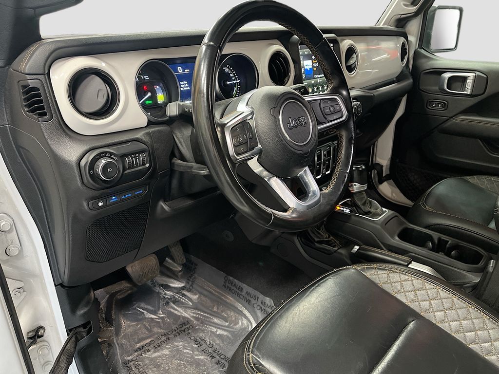 Used 2021 Bright White Clearcoat Jeep Unlimited Sahara High Altitude 4xe image 9