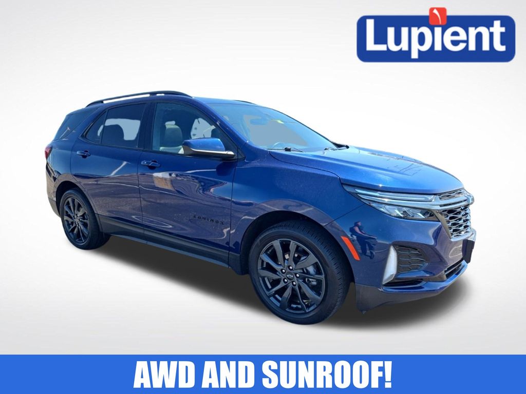 Blue Glow Metallic 2023 Chevrolet Equinox RS with 1RS AWD SUV / Crossover Four-Wheel Drive 6-Speed Automatic Overdrive