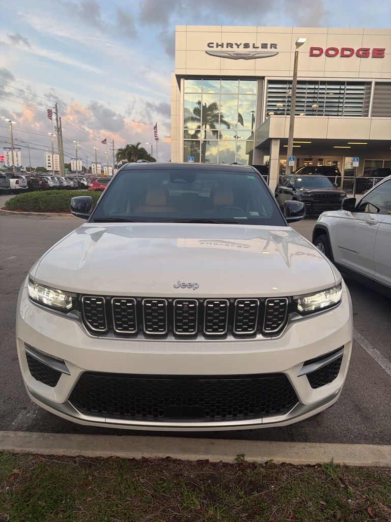 Used 2022 Bright White Clearcoat Jeep Summit image 3