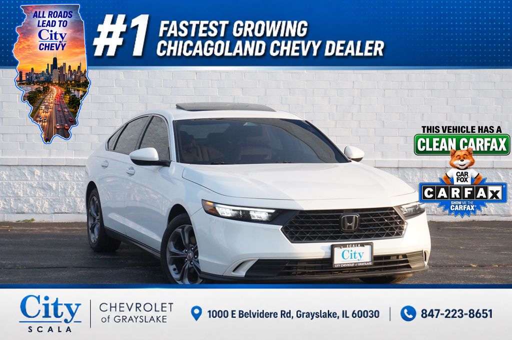 White 2024 Honda Accord Sedan Front-Wheel Drive Continuously Variable Transmission