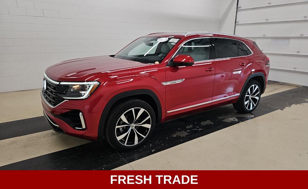 Aurora Red Metallic 2024 Volkswagen Atlas Cross Sport SEL Premium R-Line 4Motion SUV / Crossover All-Wheel Drive 8-Speed Automatic