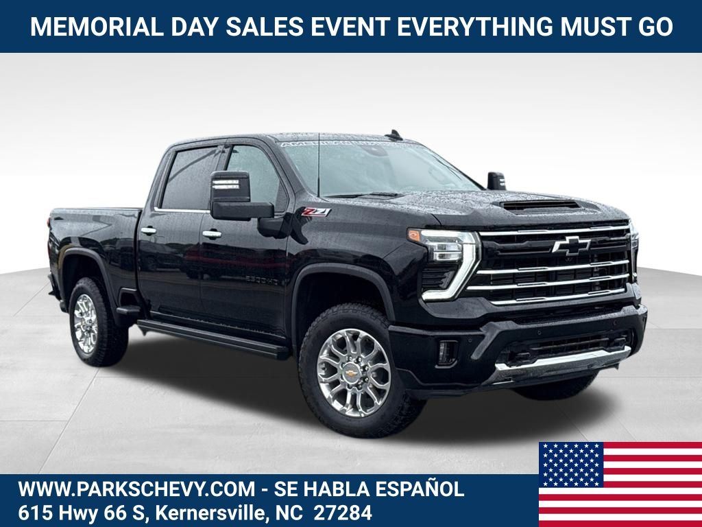 Black 2025 Chevrolet Silverado 2500HD LTZ Crew Cab 4WD Pickup Truck Four-Wheel Drive 10-Speed Automatic