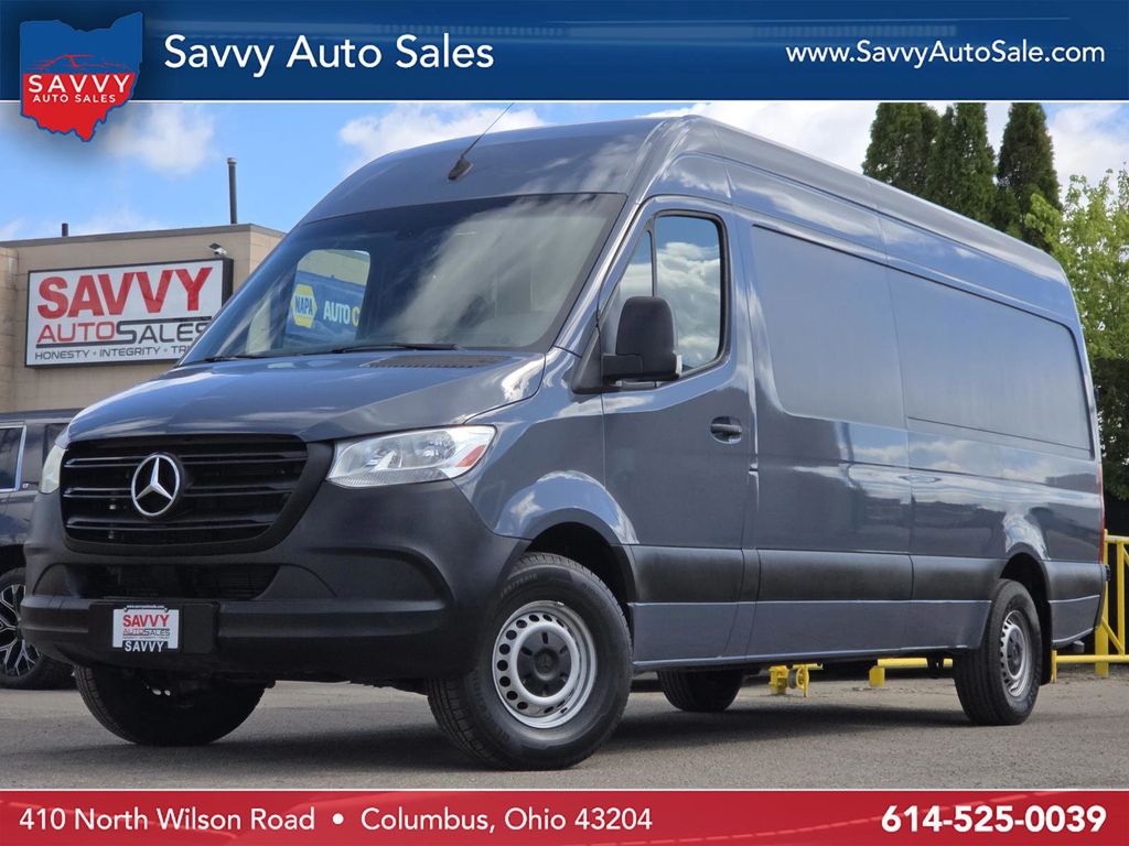 Blue 2019 Mercedes-Benz Sprinter 3500 170 V6 High Roof Crew Van RWD Van 4X2 7-Speed Automatic