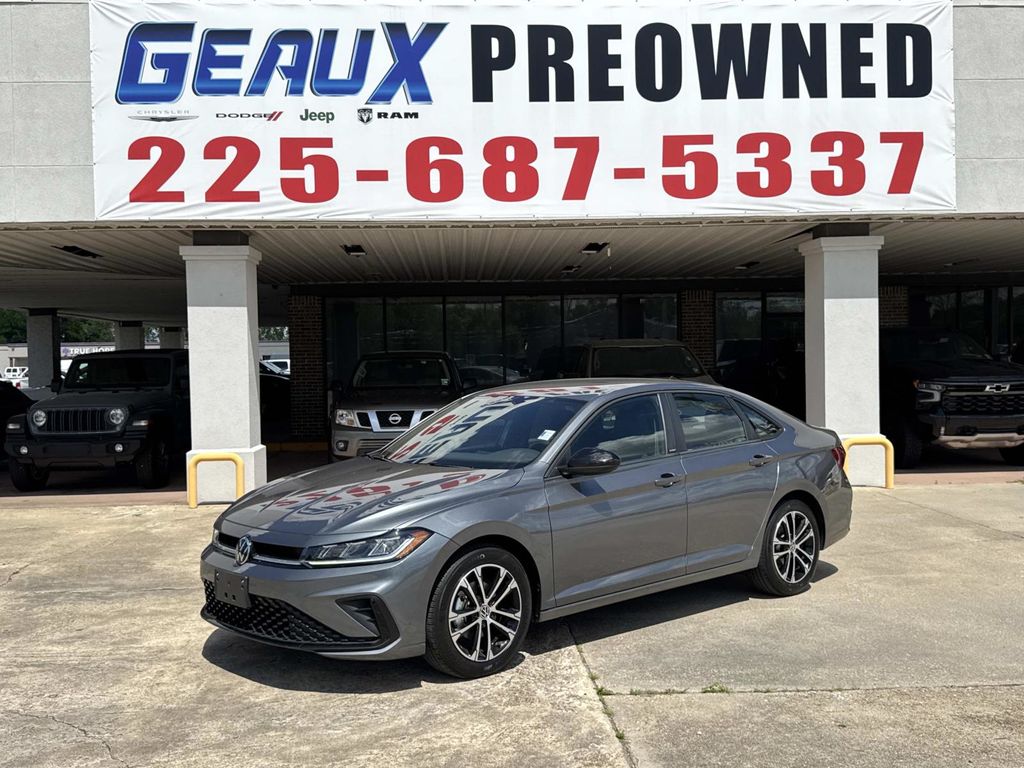 Gray 2025 Volkswagen Jetta Sport FWD Sedan Front-Wheel Drive 8-Speed Automatic