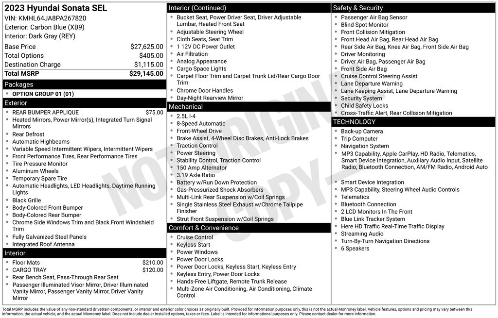 Certified Used 2023 Blue Hyundai SEL image 5