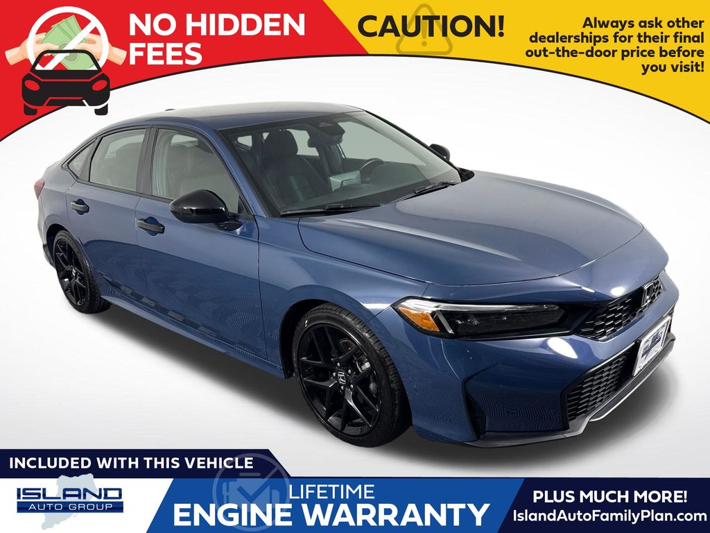 Blue Lagoon Pearl 2026 Honda Civic Sedan Front-Wheel Drive Continuously Variable Transmission