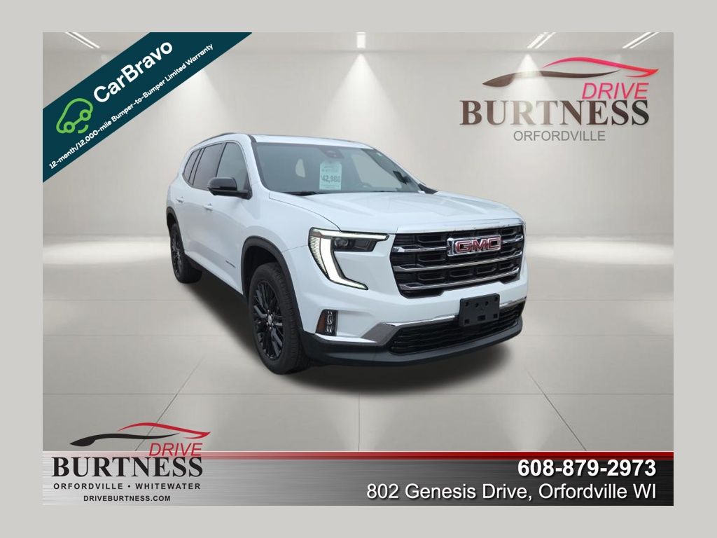 Summit White 2025 GMC Acadia Elevation AWD SUV / Crossover Four-Wheel Drive 8-Speed Automatic