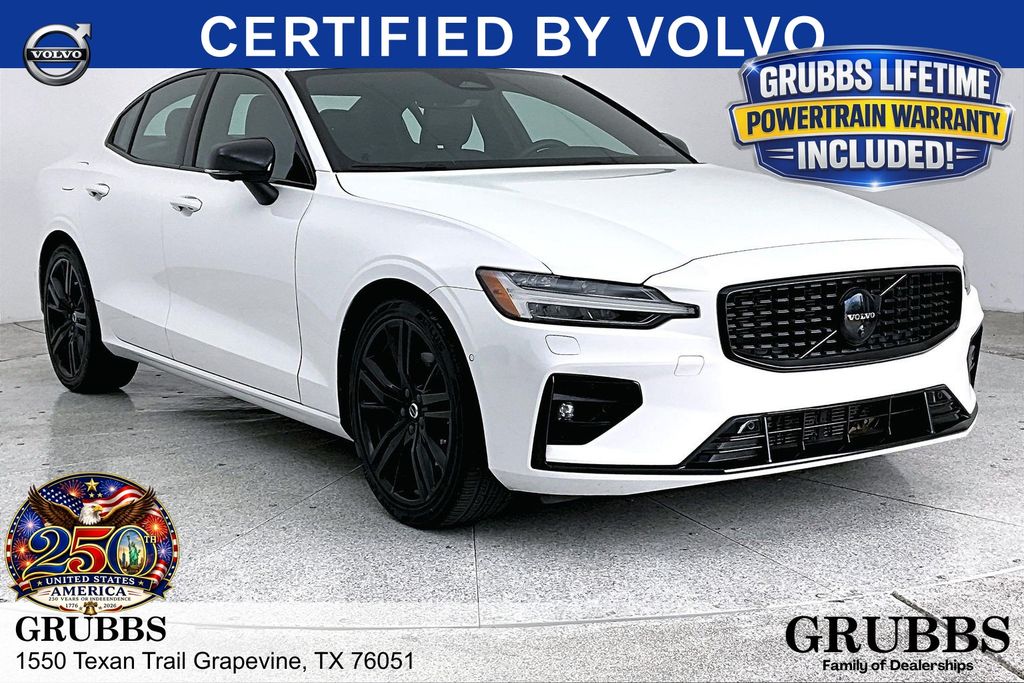 Crystal White 2023 Volvo S60 Sedan All-Wheel Drive Automatic
