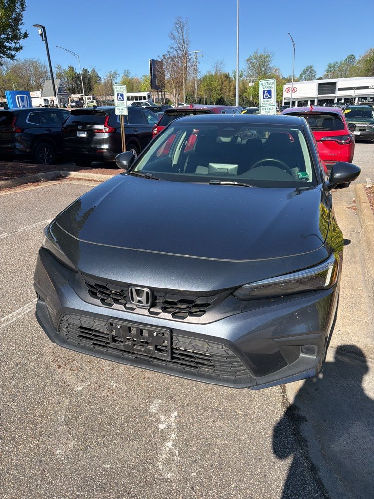 Gray 2023 Honda Civic Hatchback EX-L FWD Hatchback Front-Wheel Drive Continuously Variable Transmission