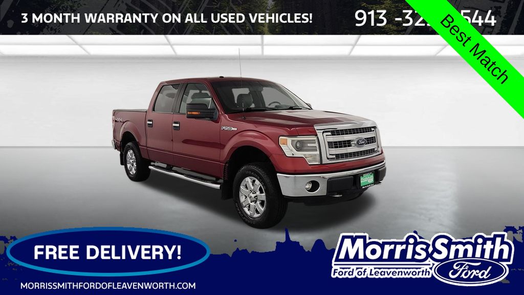 Ruby Red Metallic Tinted Clearcoat 2014 Ford F-150 XLT SuperCrew 4WD Pickup Truck Four-Wheel Drive 6-Speed Automatic