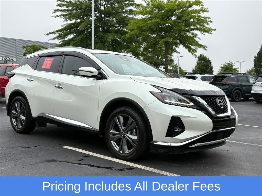 Pearl White Tricoat 2023 Nissan Murano Platinum AWD SUV / Crossover All-Wheel Drive Continuously Variable Transmission