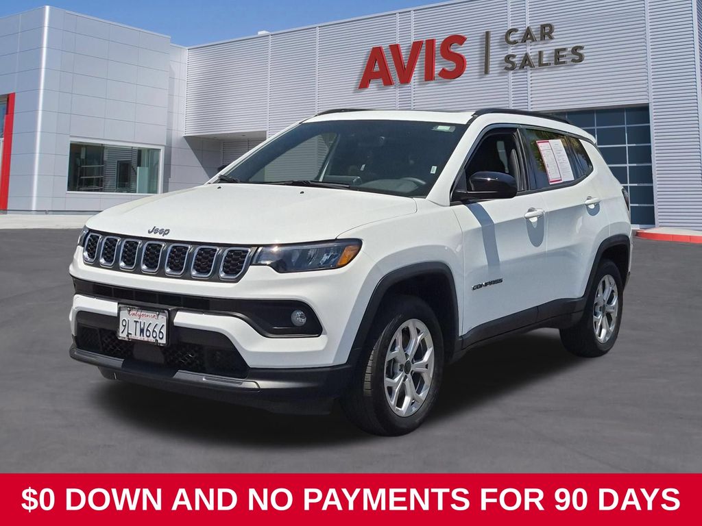 Bright White Clearcoat 2025 Jeep Compass SUV / Crossover Four-Wheel Drive 8-Speed Automatic