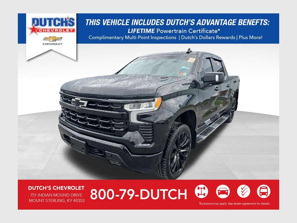 Black 2023 Chevrolet Silverado 1500 Pickup Truck Four-Wheel Drive Automatic