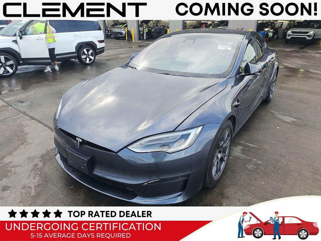Midnight Silver Metallic 2022 Tesla Model S AWD Sedan All-Wheel Drive 1-Speed Automatic