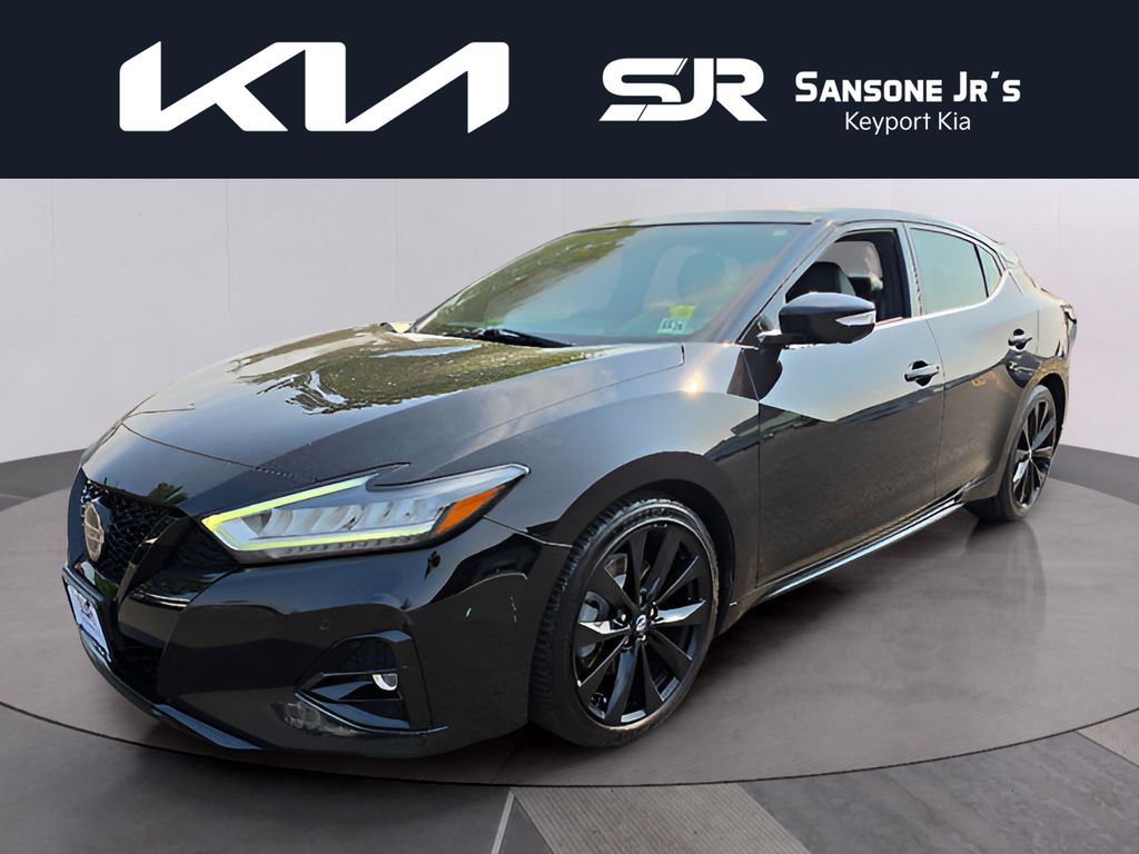 Super Black 2021 Nissan Maxima Sedan Front-Wheel Drive Continuously Variable Transmission