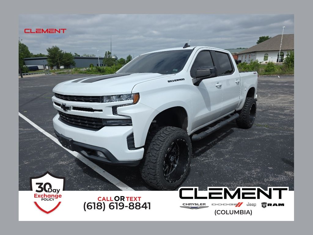 Summit White 2020 Chevrolet Silverado 1500 RST Crew Cab 4WD Pickup Truck Four-Wheel Drive 8-Speed Automatic