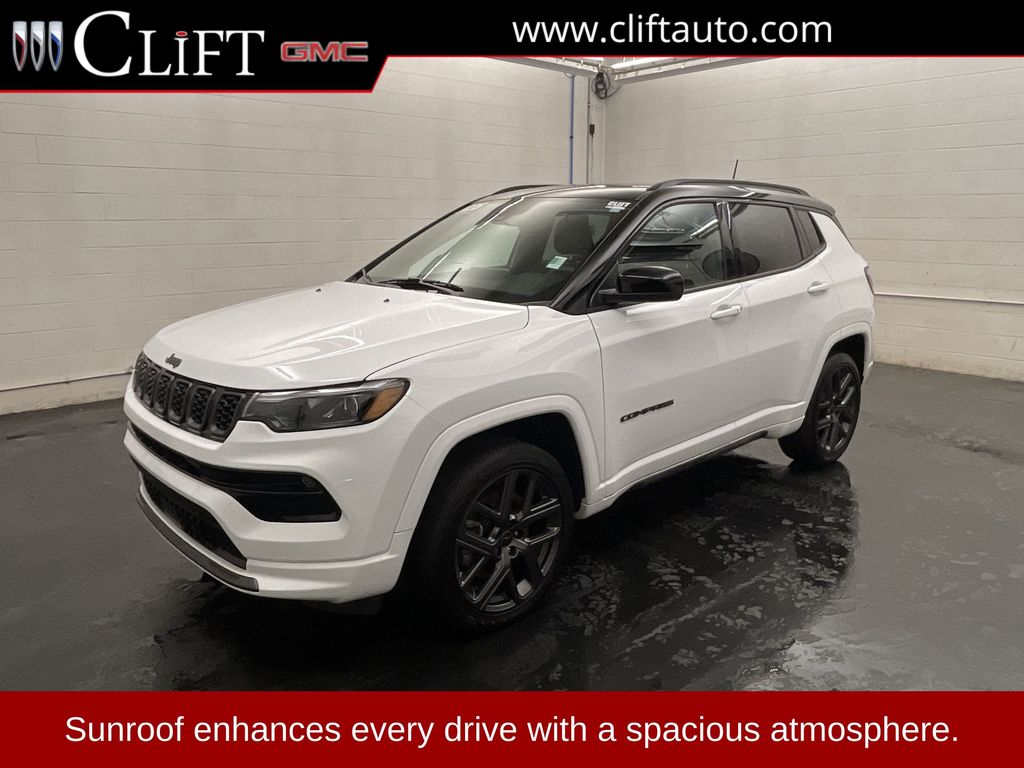 Bright White Clearcoat 2025 Jeep Compass SUV / Crossover Four-Wheel Drive 8-Speed Automatic