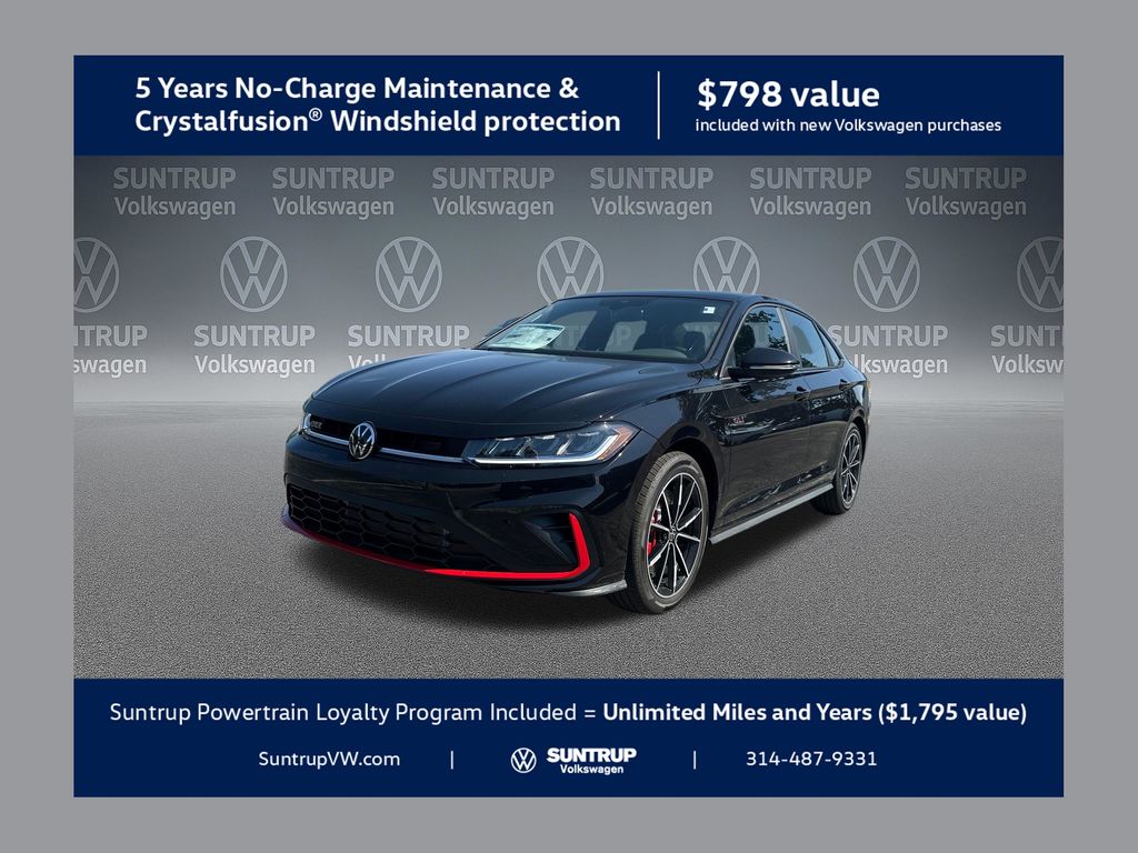 Deep Black Pearl 2026 Volkswagen Jetta GLI Sedan Front-Wheel Drive 7-Speed Dual Clutch