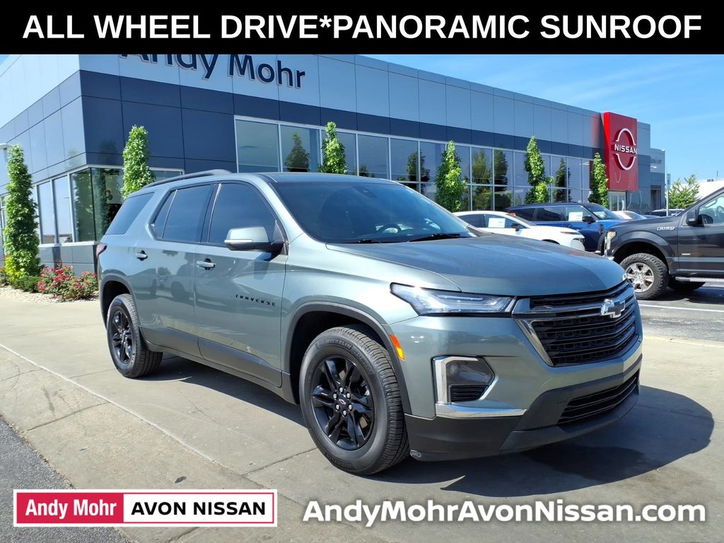 Silver Sage Metallic 2023 Chevrolet Traverse SUV / Crossover Four-Wheel Drive 9-Speed Automatic
