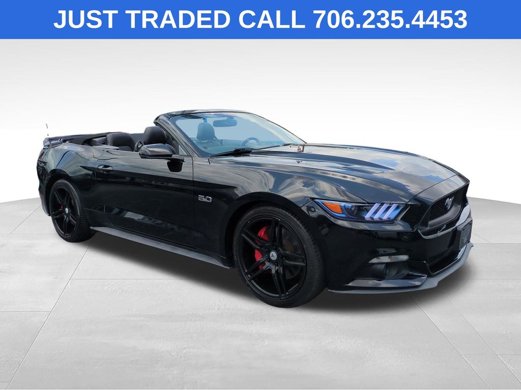 Shadow Black 2017 Ford Mustang Convertible Rear-Wheel Drive 6-Speed Automatic