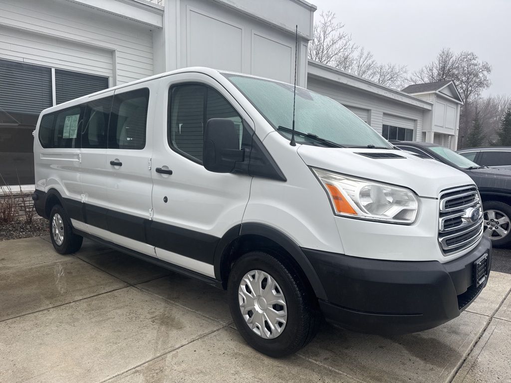 Oxford White 2019 Ford Transit Passenger 350 XLT Low Roof LWB RWD with 60/40 Passenger-Side Doors Van Rear-Wheel Drive 6-Speed Automatic Overdrive