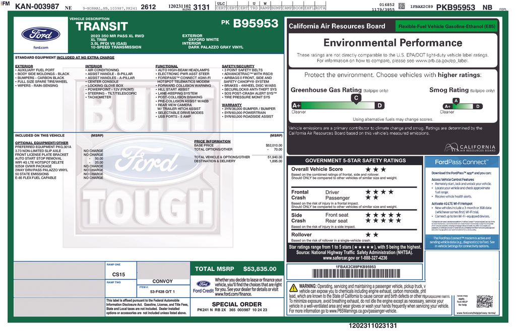 Used 2023 Ford Transit-350 Van
