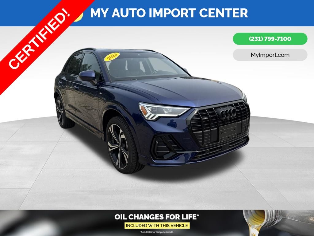 Blue Metallic 2023 Audi Q3 SUV / Crossover All-Wheel Drive 8-Speed Automatic