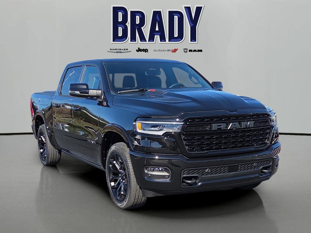 Diamond Black Crystal Pearlcoat 2026 RAM 1500 Limited Crew Cab 4WD Pickup Truck Four-Wheel Drive 8-Speed Automatic