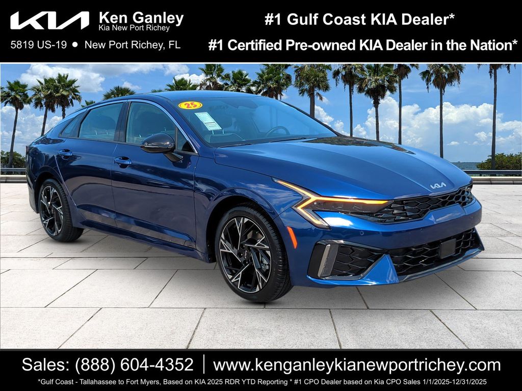 Yacht Blue 2025 Kia K5 GT-Line FWD Sedan Front-Wheel Drive 8-Speed Automatic