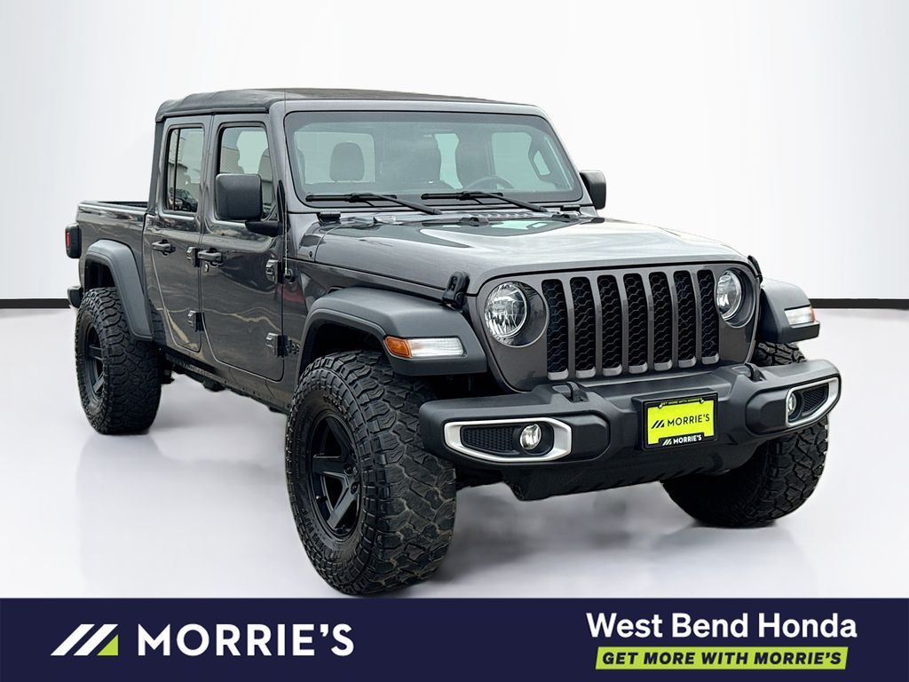 Gray (Granite Crystal Metallic Clearcoat) 2023 Jeep Gladiator Sport Crew Cab 4WD Pickup Truck Four-Wheel Drive 8-Speed Automatic