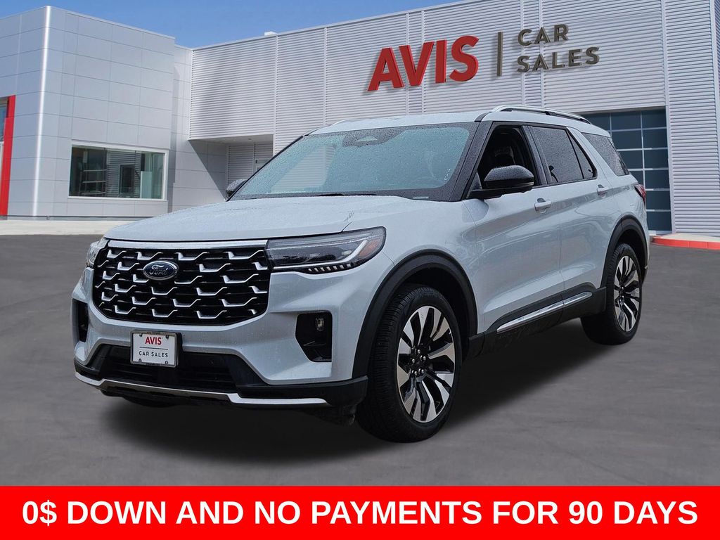 White Metallic 2025 Ford Explorer Platinum AWD SUV / Crossover All-Wheel Drive Automatic