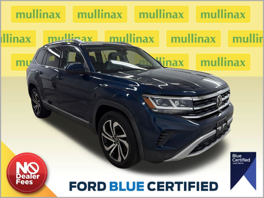 Tourmaline Blue Metallic 2021 Volkswagen Atlas SUV / Crossover All-Wheel Drive 8-Speed Automatic