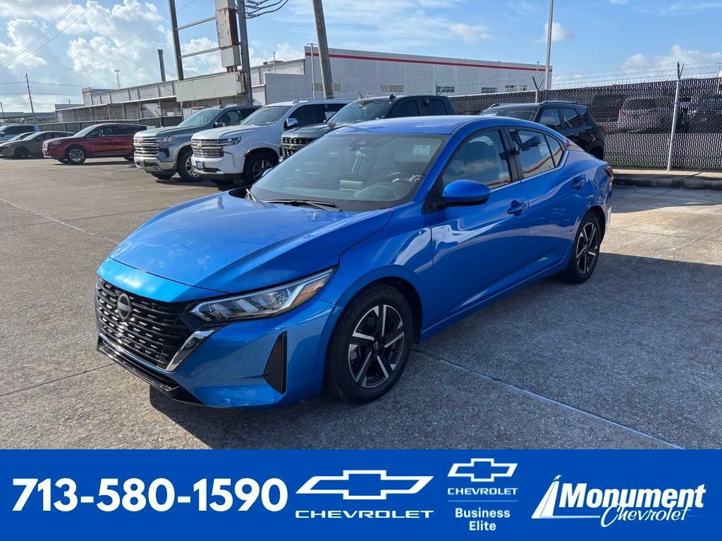 2024 Nissan Sentra SV Blue at Central Houston Nissan