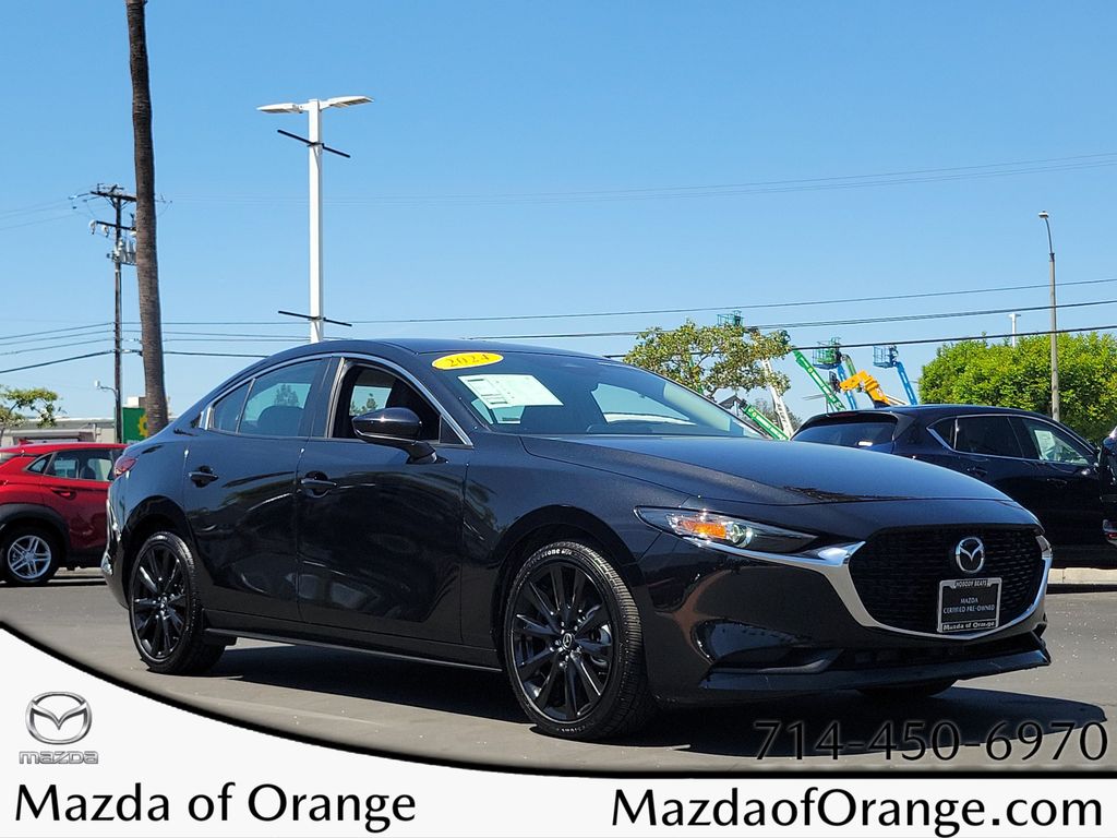 Jet Black Mica 2024 Mazda MAZDA3 Sedan Front-Wheel Drive 6-Speed Automatic