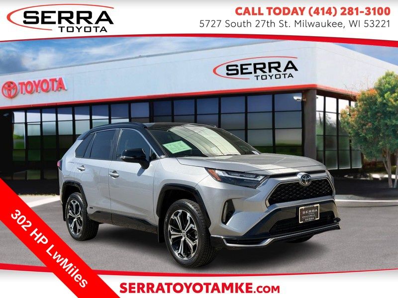 Silver Sky Metallic/Midnight Black Metallic 2025 Toyota RAV4 Plug-in Hybrid XSE AWD SUV / Crossover All-Wheel Drive Continuously Variable Transmission