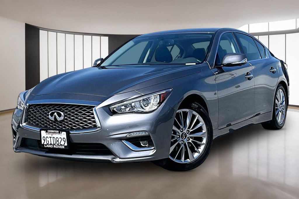 Gray (Graphite Shadow) 2023 INFINITI Q50 Sedan Rear-Wheel Drive 7-Speed Automatic Overdrive