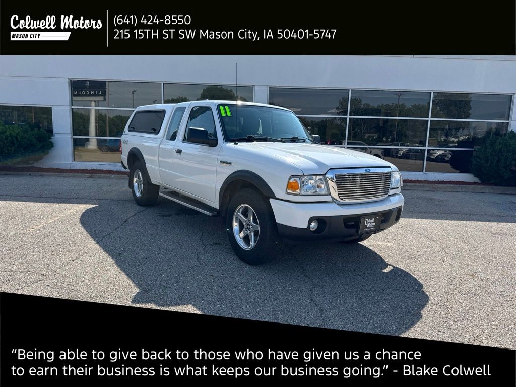 Oxford White 2011 Ford Ranger Pickup Truck Four-Wheel Drive 5-Speed Automatic Overdrive