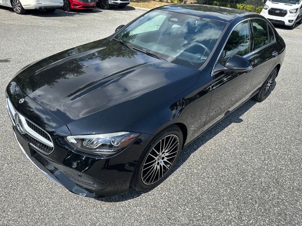 Obsidian Black Metallic 2025 Mercedes-Benz C-Class Sedan All-Wheel Drive 9-Speed Automatic