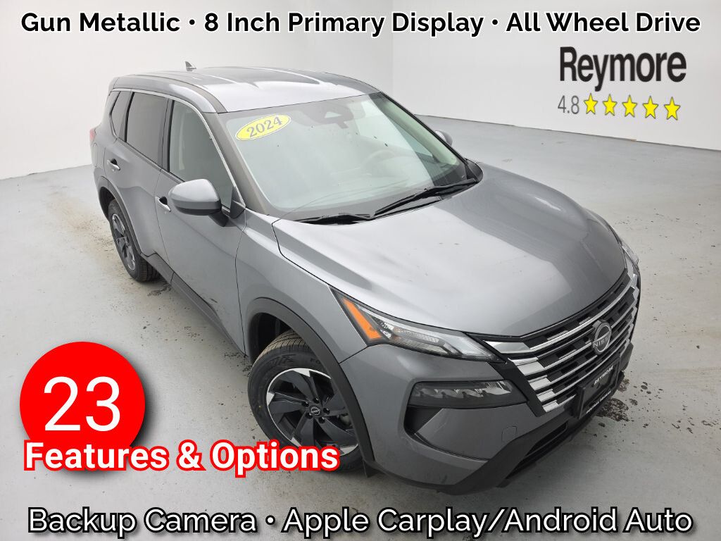Gray (Gun Metallic) 2024 Nissan Rogue SUV / Crossover All-Wheel Drive Continuously Variable Transmission