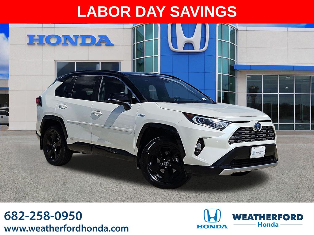 White (Blizzard Pearl) 2020 Toyota RAV4 Hybrid SUV / Crossover All-Wheel Drive Continuously Variable Transmission