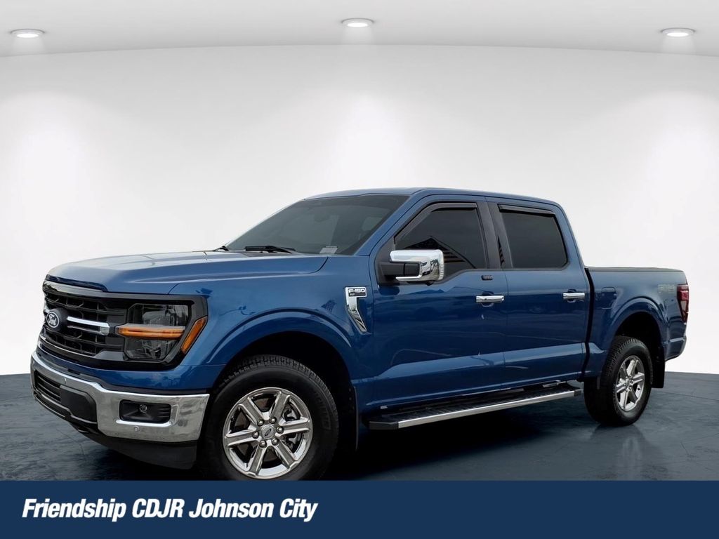 Blue Metallic 2025 Ford F-150 XLT SuperCrew 4WD Pickup Truck Four-Wheel Drive Automatic