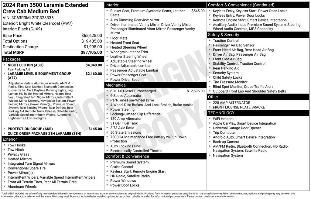 Used Car 2024 Ram 3500  Laramie For Sale Under $80,000 In Taylor, Texas