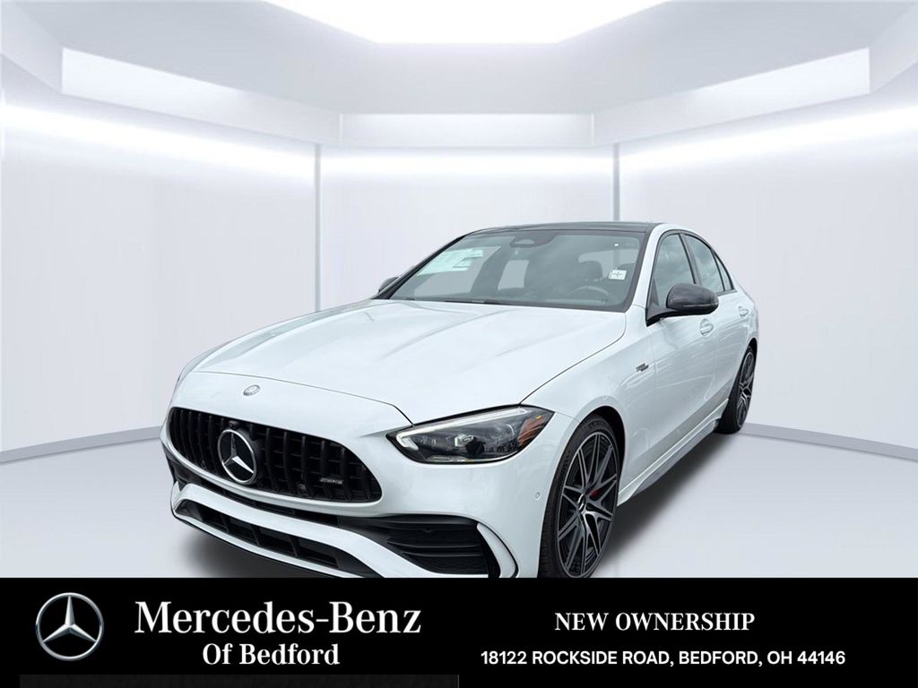 MANUFAKTUR Moonlight White Metallic 2026 Mercedes-Benz C-Class Sedan All-Wheel Drive 9-Speed Automatic