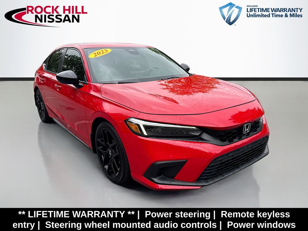 Rallye Red 2023 Honda Civic Hatchback Sport FWD Hatchback Front-Wheel Drive Continuously Variable Transmission