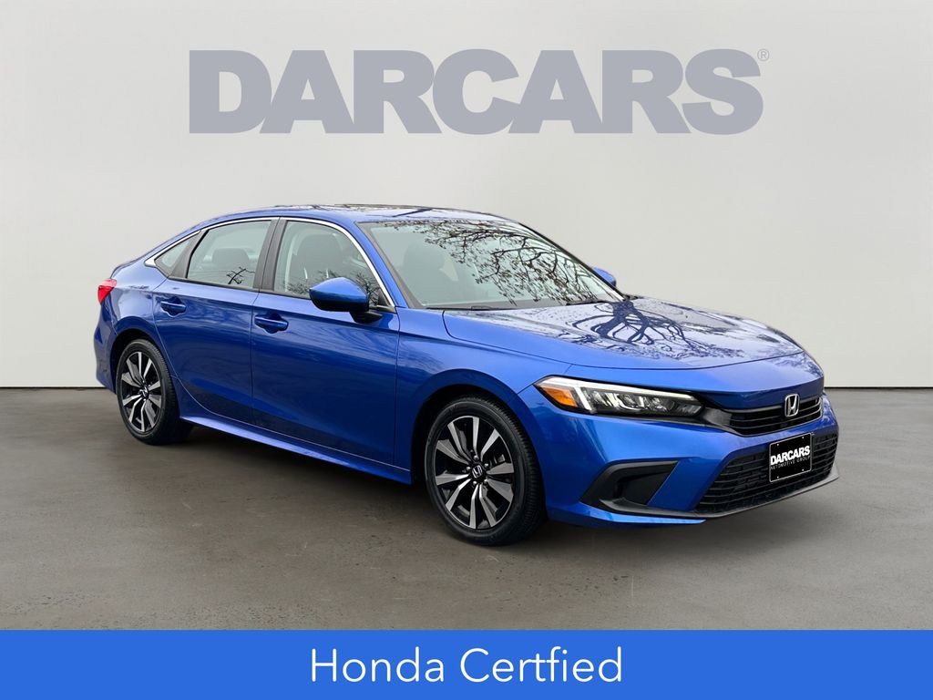 Blue 2023 Honda Civic EX FWD Sedan Front-Wheel Drive Continuously Variable Transmission