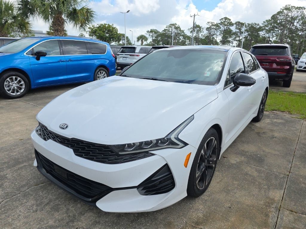 Glacial White Pearl 2021 Kia K5 GT-Line FWD Sedan Front-Wheel Drive 8-Speed Automatic