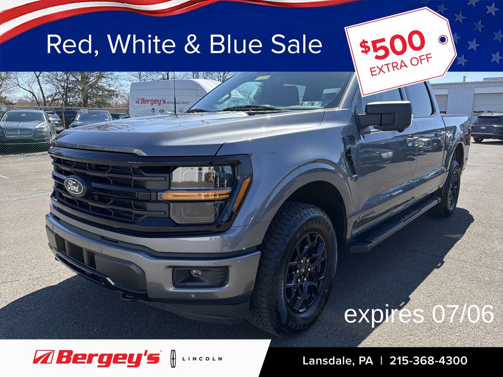 Gray Metallic 2024 Ford F-150 Pickup Truck Four-Wheel Drive Automatic