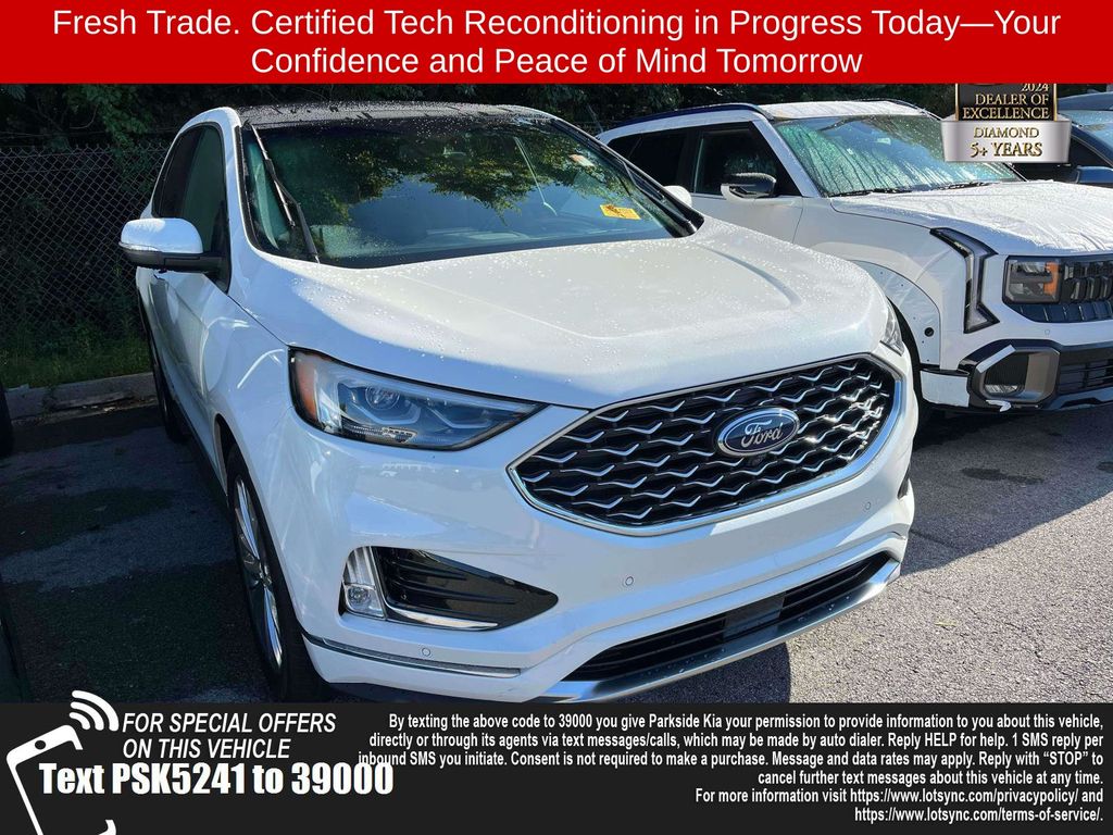 White Metallic 2022 Ford Edge SUV / Crossover All-Wheel Drive 8-Speed Automatic